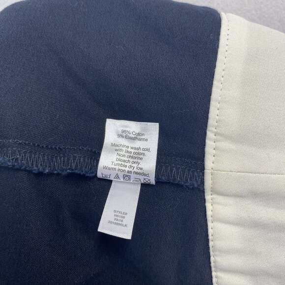 J.Crew Mercantile Mid Rise Ankle Pants Women Sz 8 Black Stretch Side Zip Used - Picture 13 of 16